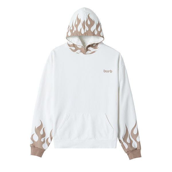 Off white fire outlet print hoodie